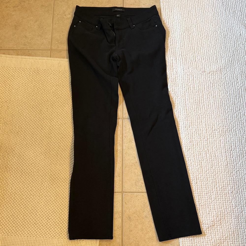 Ann Taylor Black Straight-Leg Pants